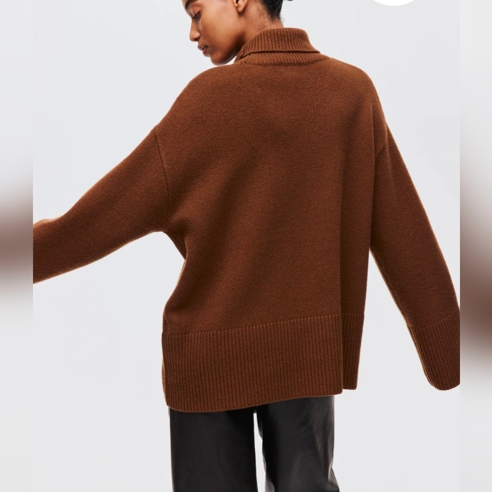 NWT H&M Cashmere-Blend Turtleneck Sweater(L) - Picture 3 of 6